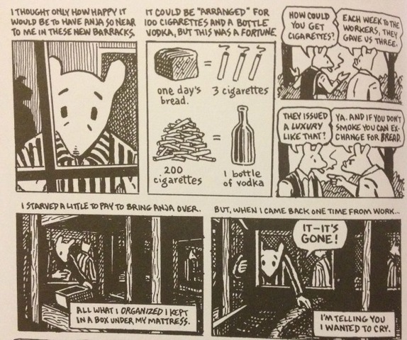 Vladek arranges to have Anja transferred to Auschwitz from Birkenau.