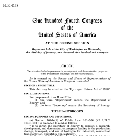 Hydrogen Power Act