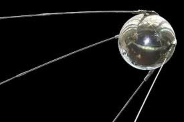 The USSR launches the first satellite,