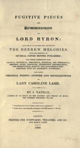 Fugitive Pieces-  Lord Byron