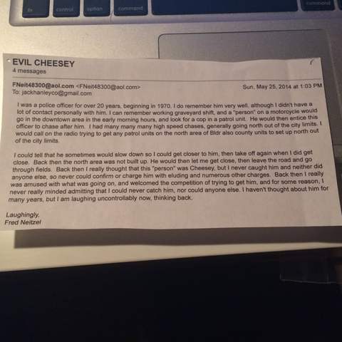 Evil Leads Police on Chases- Fred Neitzel Account 72-75