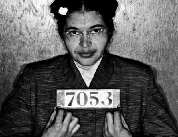 Rosa Parks refusing ro give up bus seat
