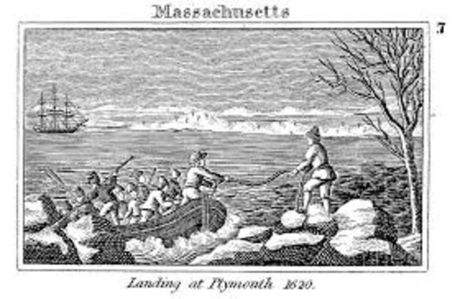 the mayflower ends up on Plymoth rock