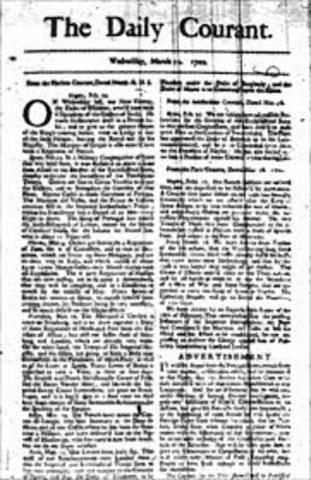 Newspapers are first published in London