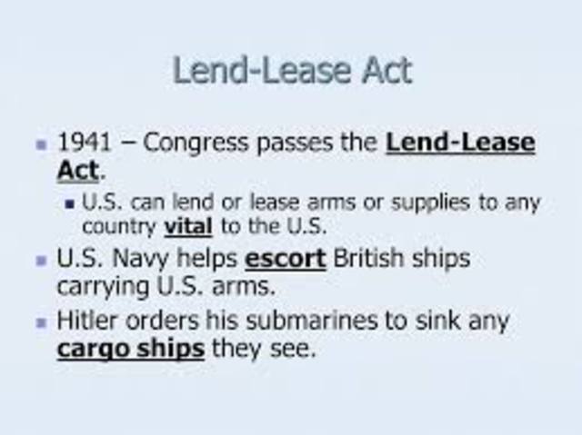 Congress passes the Lend Lease Act