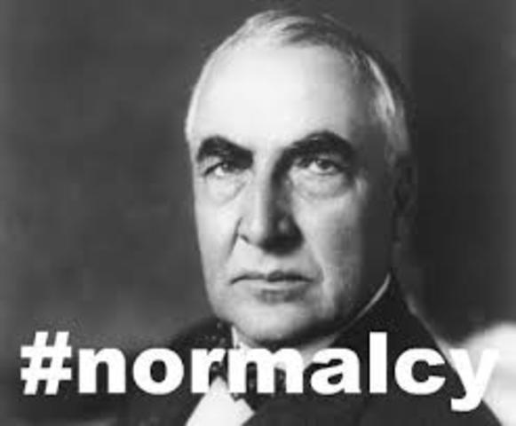 Warren G. Harding's "Return to Normalacy"
