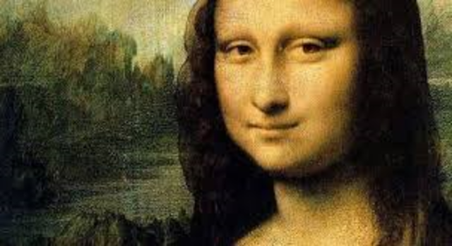 Leonardo da Vinci paints Mona Lisa