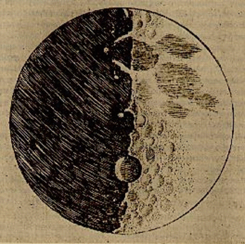 Galileo discovers the moon is... a moon