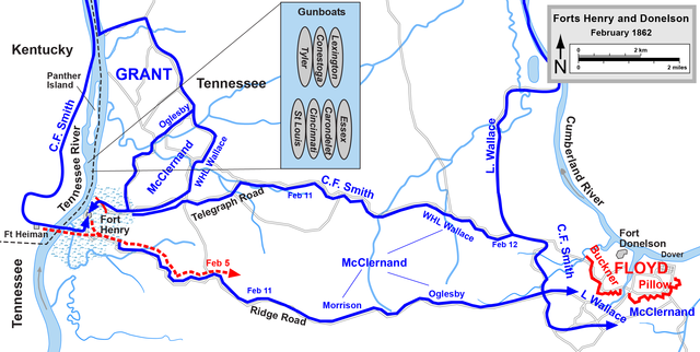 Gen. Ulysses S. Grant gets Union victories at Fort Henry and Fort Donelson in Tennessee