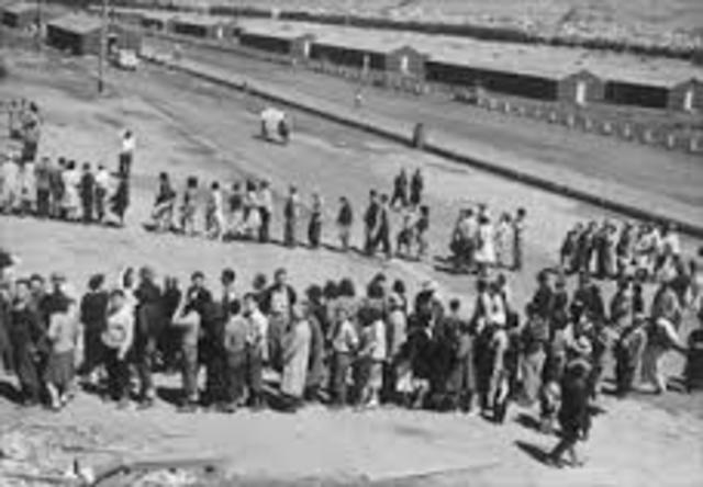 Relocation of the Japanese Americans to camps
