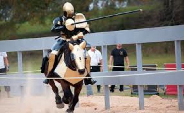 King Henry VIII goes jousting