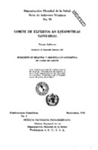Reunión del Comité de Expertos de Educación Higiénica del Público.