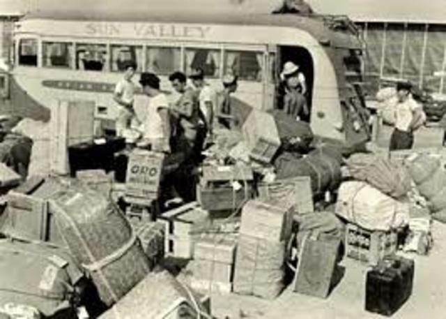 Relocation of Japanese Americans to camps