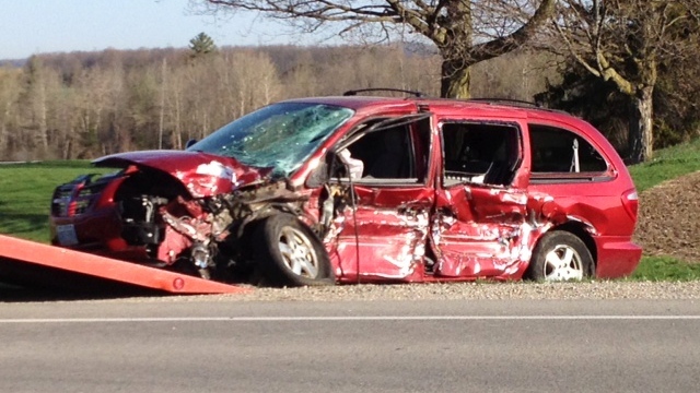 Crashed my mom's mini van