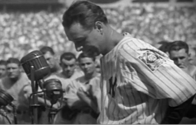 Lou Gehrig makes "luckiest man" speech after ALS diagnosis