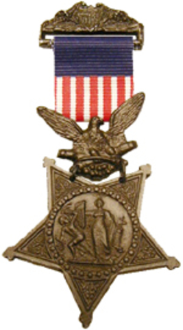 Receaving a medal