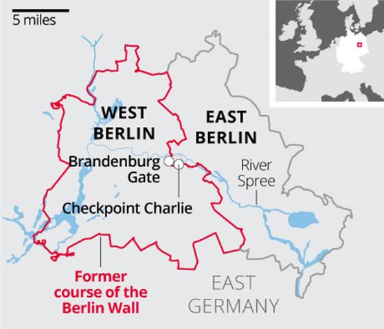 Splitting of Germany into Democratic West Germany and Communist East Germany
