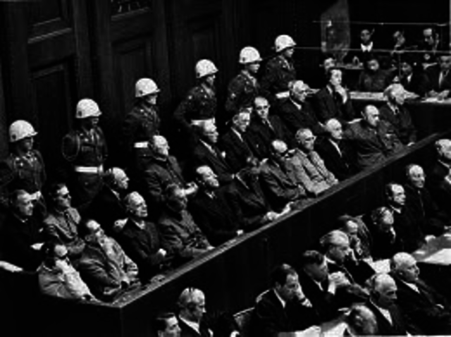 Nuremberg trials of high ranking Nazi officials take place