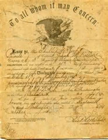 Discharged from the army.