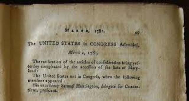 Articles of Confederation adopted