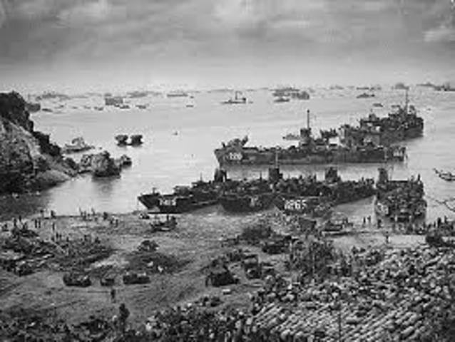 Battle of Okinawa " The U.S. storms the beaches of Okinawa"