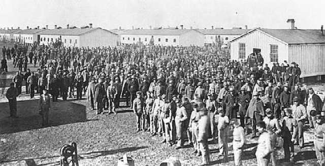 The opening of the Confederate prisoner of war camp Andersonville