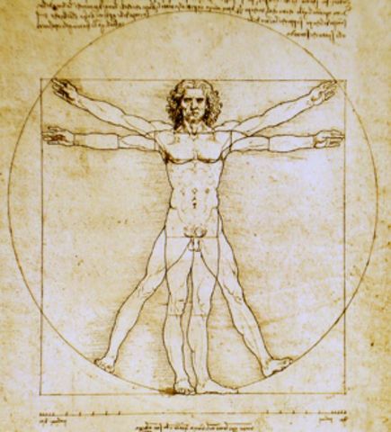 Leonardo Da Vinci: Vitruvianske mand.