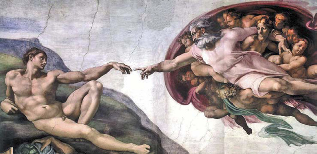 Michelangelo. Adams skabelse