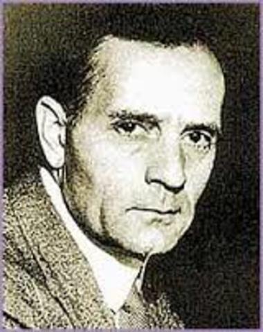 Edwin Hubble studies the night sky