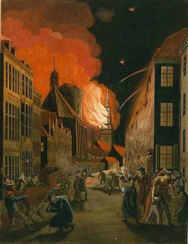 København bombarderes af englænderne