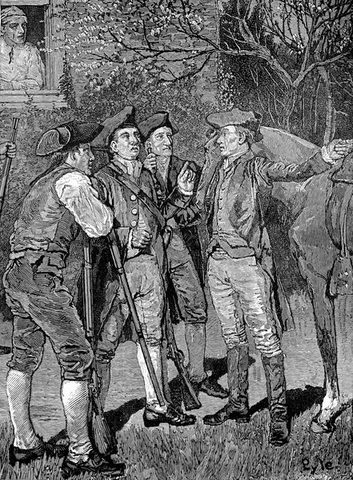 Revere and Dawes Warm of British Attack