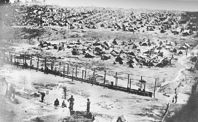 The opening of the Confederate prisoner of war camp Anderosnville