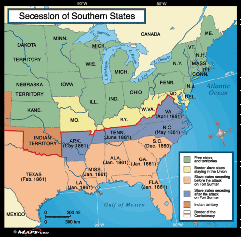 Southern States Secede From the Union