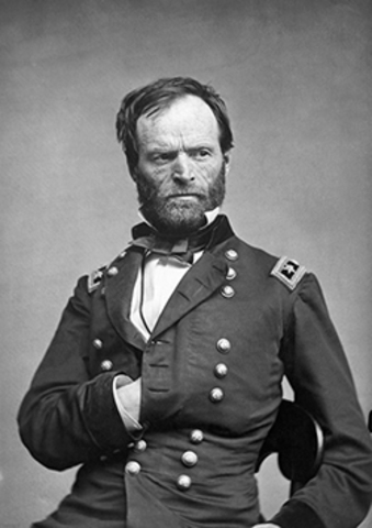Union General William T. Sherman burns Atlanta, Georgia to the ground and begins his March to the sea