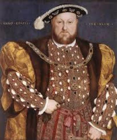 Henry VIII broke from the church in Rome aand divorced his wife.