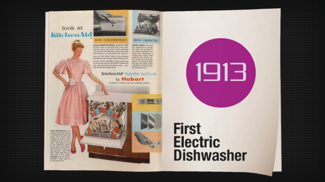 First electric dishwasher