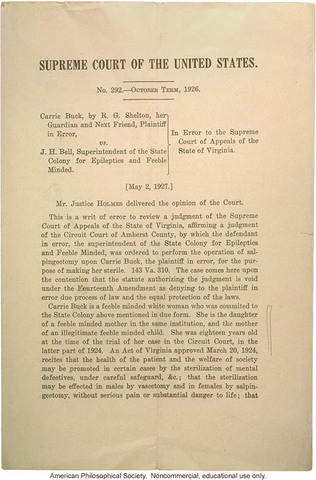 Buck V. Supreme Court