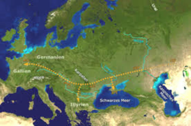 The Indian Gupta Empire is destroyed by White Huns