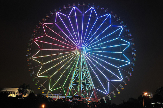 the Daikanransha at Palette Town in Odaiba, Japan