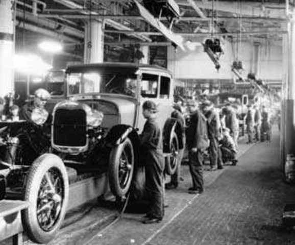 Mass production of automobiles begins in France and the US.