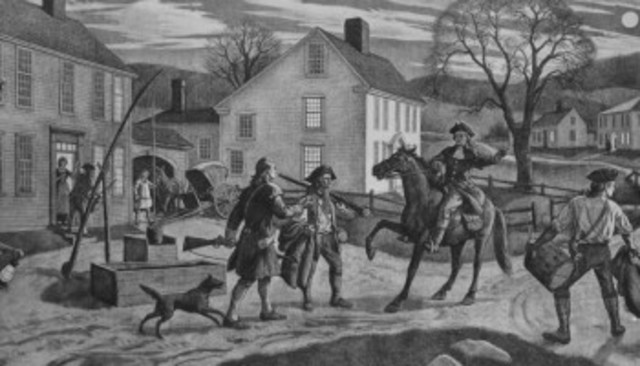 Revere and Dawes warn of British attack