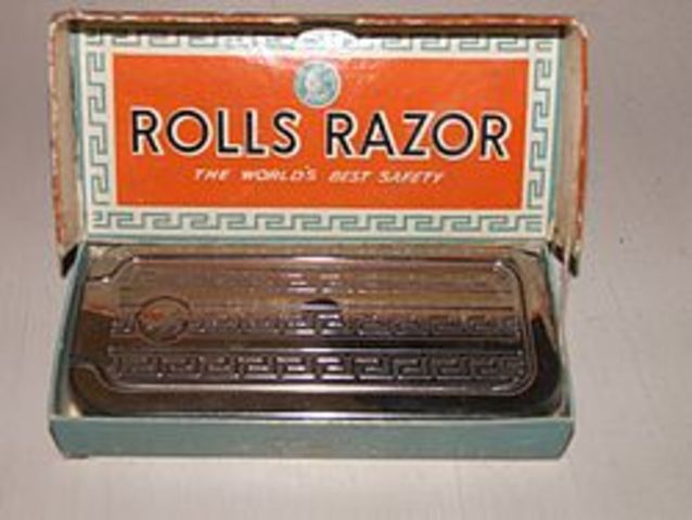 H.B. Pearson invents the Rolls razor.