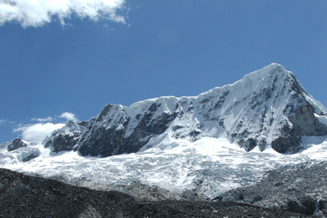 Javier and Mark summit Mount Pisco in Peru, their warm up for Huascaran