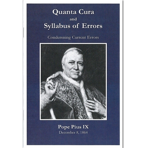 Pope Pius IX - Sllabus of Errors