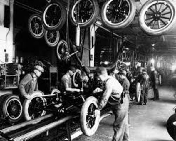 Assembly Line created leading to faster production rates ECONOMY