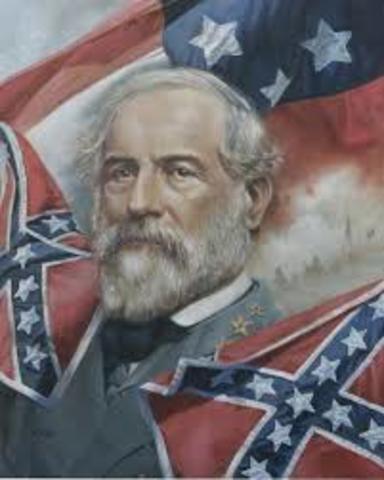 General Robert E. Lee is given command of the army of Northern Virginia
