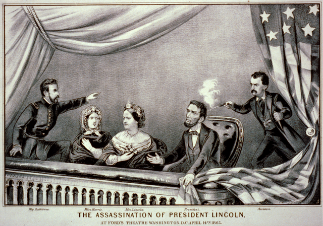 President Lincoln dies and Vice President Andrew Johnson takes over as President of the U.S.