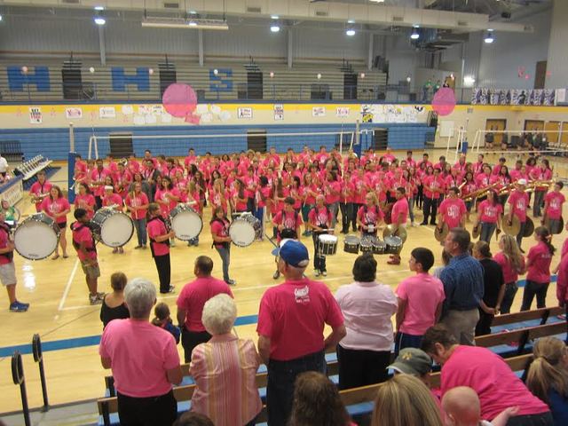 Pink out night for hhs volleyball