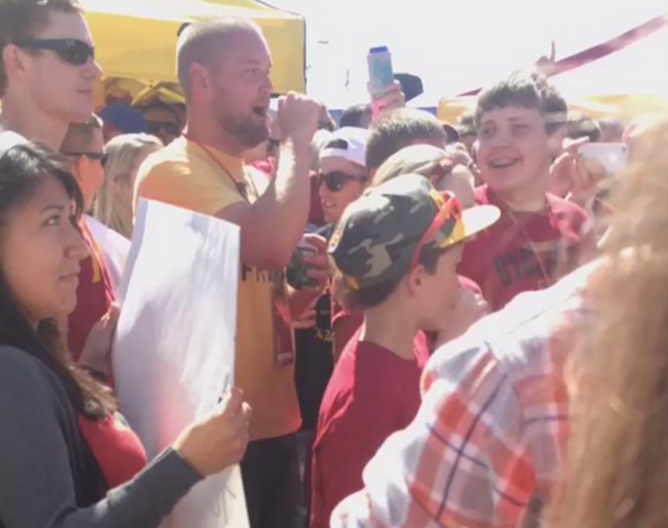 Trump Supporters Harass Immigration Protesters In Iowa