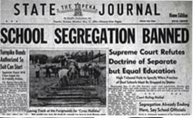 Segregated Schools Declared Uncostitutional